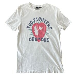 Foo Fighters Band Shirt‎ Mens M White One By One Album Graphic Rock Concert Tee